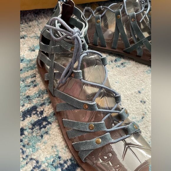NWT Rebels Jonah Suede Gladiator Sandal in Blue 8 - Picture 3 of 10